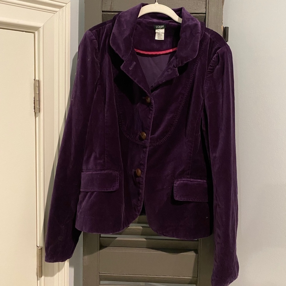 COPY - J Crew Deep Purple Velvety Blazer